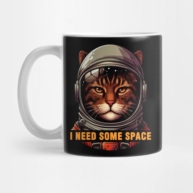 I Need Some Space meme Astronaut Tabby Cat by Plushism